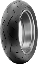 Dunlop Roadsport 2 rear tire 190/50ZR17 with 73W load rating, motorcycle hypersport tire on a bike wheel.