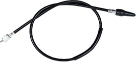 Motion Pro black vinyl speedo cable 70-4109 for motorcycle, showing the durable, flexible control line with fittings at both ends.