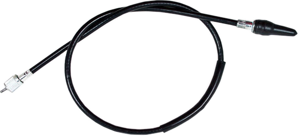 Motion Pro Black Vinyl Speedo Cable 70-4109 for motorcycle speedometer, showing the black vinyl-coated cable with connectors.