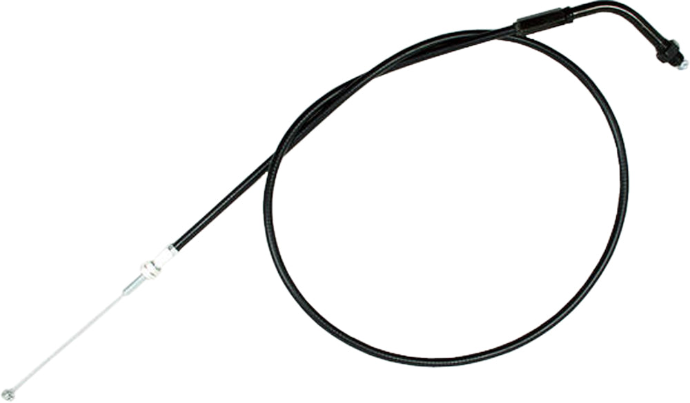 Motion Pro black vinyl throttle pull cable 70-3020, durable control line for motorcycle throttle operation.