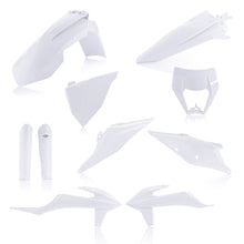 Load image into Gallery viewer, Acerbis full plastic kit in white, including motorcycle body panels and fairings, designed for durability and fitment.