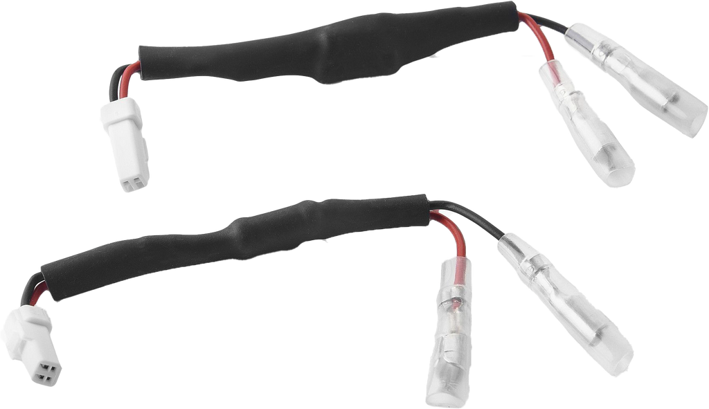 Pair of RIZOMA turn signal cable kits for electrical wiring, including connectors and cables for motorcycle or vehicle signals.