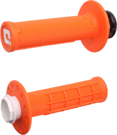 Orange ODI Grips Micro-X Half-Waffle universal bike handlebar grips with textured surface for enhanced grip.