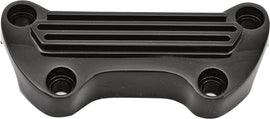 Black HardDrive H-Bar Clamp with fins, model 820-1321B, without skirt, used for securing or holding components.