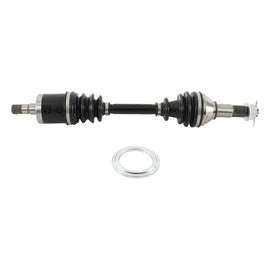 All Balls Drive Axle 536-0010 showing metal shaft and rubber boot for motorcycle or ATV repair.