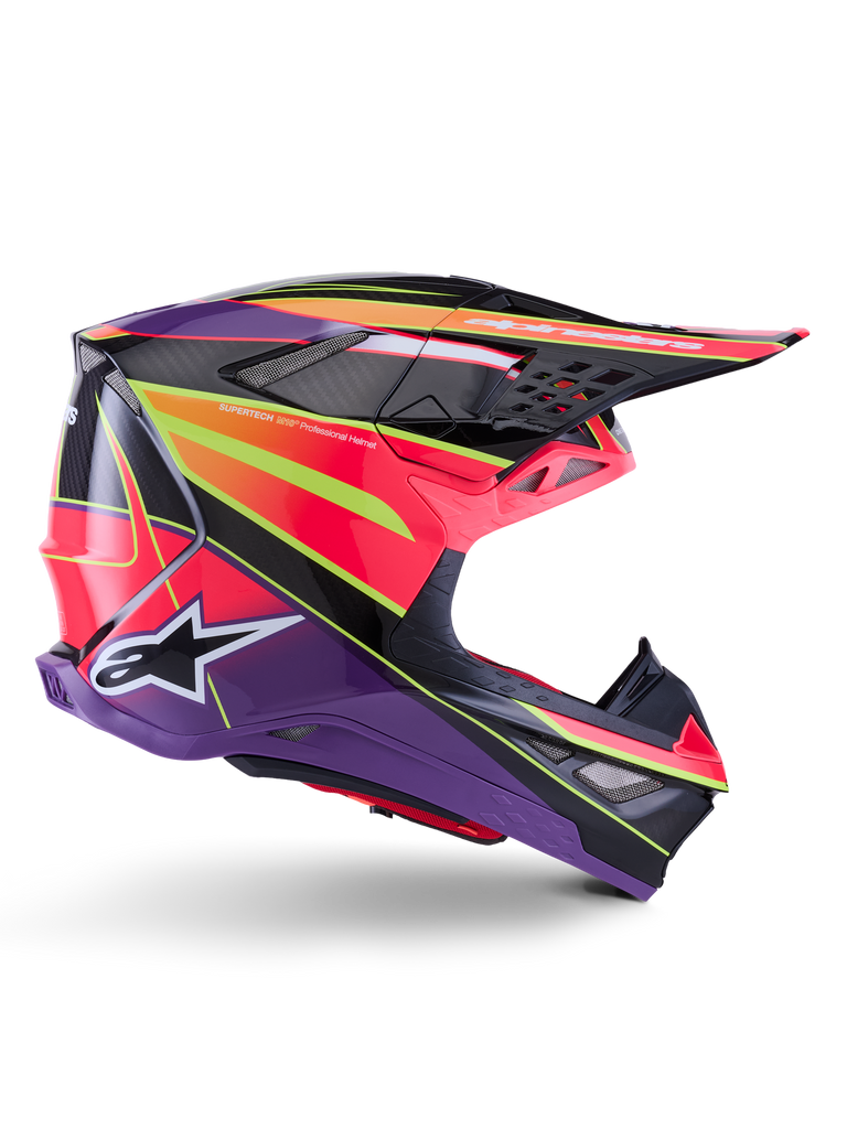 Supertech S M10 Era Helmet Pnk/Violet/Ylw Fluo Glossy Md
