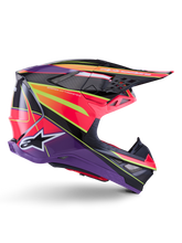Charger l'image dans la galerie, Supertech S M10 Era Helmet Pnk/Violet/Ylw Fluo Glossy Md