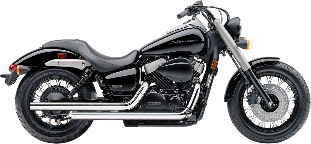 Cobra Dragsters II full exhaust system for Honda 750 Aero, C2, Phantom motorcycles, featuring polished metal finish and dual pipes.