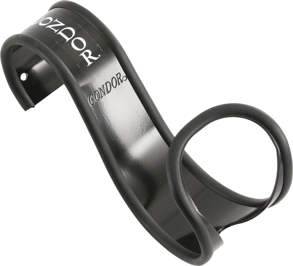 Condor universal helmet hanger attached to a wall, designed for helmet accessories and storage.