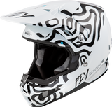 Fly Racing Formula S Carbon Abyss Helmet White/Black Xs 73-4469XS