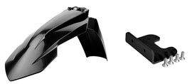 Polisport Plastics black plastic body kit for motorcycles, part number 64-90736, shown in the image.