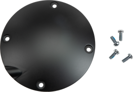 HardDrive Satin Black Dome Derby Cover for XL 94-03 engine, durable black finish, fits Harley Davidson models.