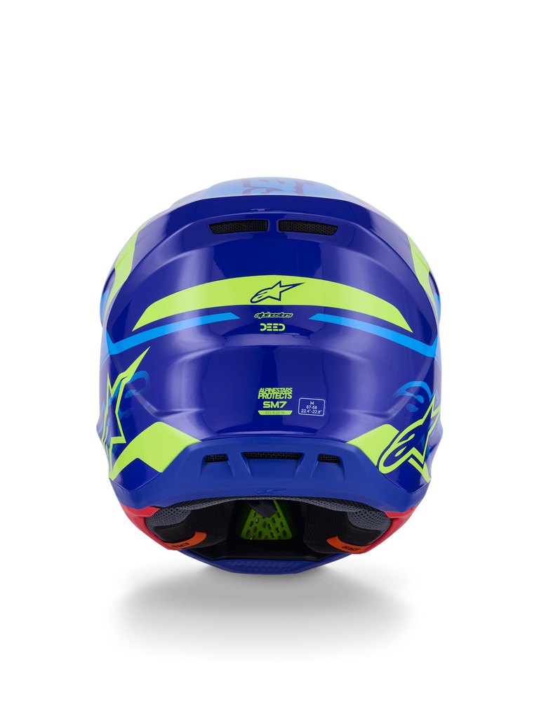 Sm7 Deed Helmet Blue/Ylw Fluo Glossy Sm