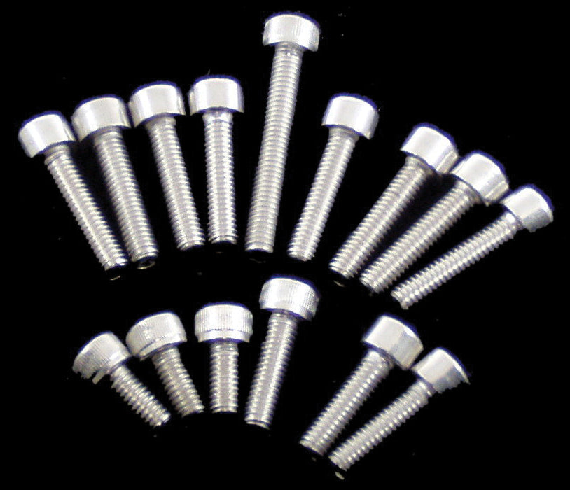 ModQuad 9-piece stainless steel clutch cover bolt kit with fittings, suitable for ATV or motorcycle clutch assembly.