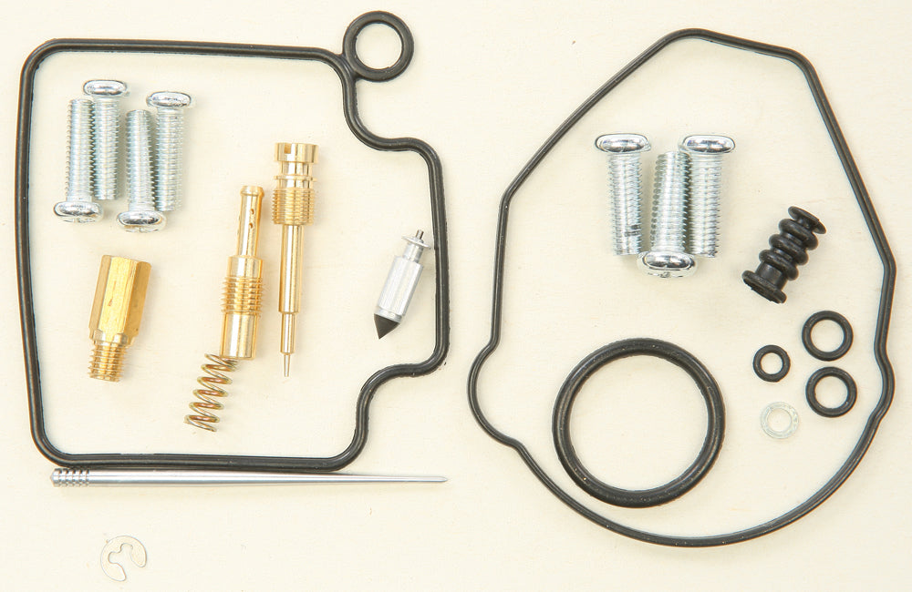 All Balls Carburetor Repair Kit 226-1326 for intake and fuel system, showing various gaskets and small repair components.