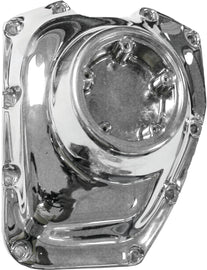 HardDrive TC cam cover with chrome finish, gasket, and hardware for engine models 02-17, part number 820-50802.
