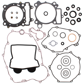 Vertex complete gasket set with oil seals, showing multiple gaskets and seals for engine sealing and maintenance.