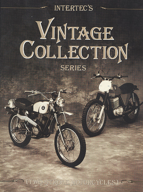 Clymer Vintage Collection Two-Stroke Manual with tools, featuring illustrated pages and technical diagrams for engine maintenance.
