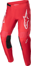 Alpine Star Fluid Narin Pants in Mars Red and White, size 30, featuring sporty design and lightweight fabric.