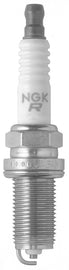 NGK Spark Plug #6376/04 2-LFR5A-11 showing the metal terminal and ceramic insulator for automotive ignition systems