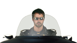 National Cycle smoke windshield replacement screen, 12.75-inch windscreen for motorcycle protection and visibility.