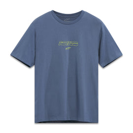 Alpine Star Bold Type Back CSF SS Tee in slate blue, 2XL, featuring a casual short sleeve design with bold graphic print.