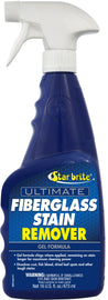 Star brite Fiberglass Stain Remover chemical in a container, designed to clean and remove stains from fiberglass surfaces.