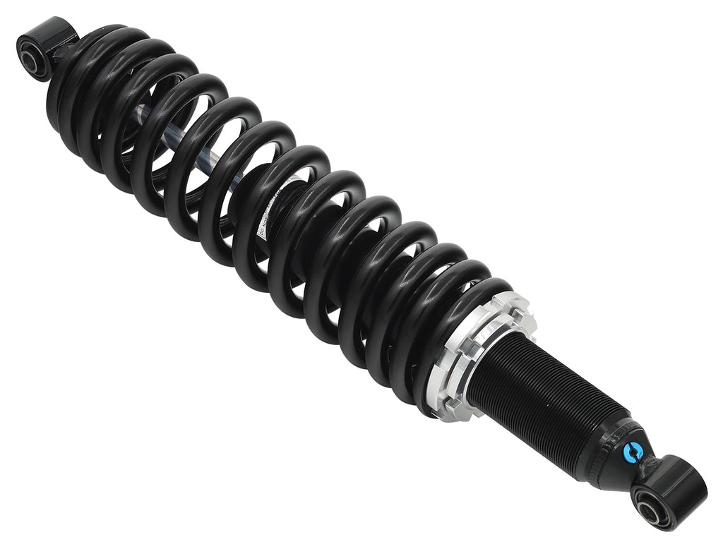 Bronco front gas shock absorber, showing metal body with mounting points, designed for vehicle suspension.