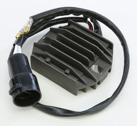 Ricks Motorsport Electric rectifier and regulator for motorcycle electrical systems, showing the compact metal unit with wiring connections.