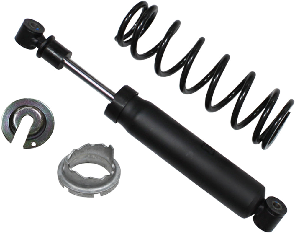 Bronco front gas shock absorber with metal body and mounting points, designed for vehicle suspension.