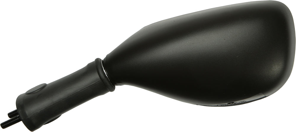 Emgo left motorcycle mirror for Kawasaki 56-9905, featuring a black housing and adjustable arm for enhanced rear visibility.