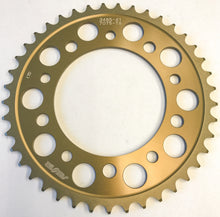 Load image into Gallery viewer, Sunstar aluminum rear sprocket 41-tooth for 520 chain, shown with gear teeth and mounting hole details.