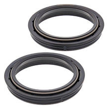 Load image into Gallery viewer, All Balls fork dust seal kit 22-57100 showing close-up of rubber gaskets and seals for motorcycle suspension forks.