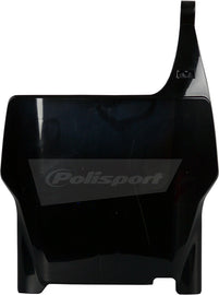 Black Polisport Plastics number plate body for motocross or dirt bikes, model 64-6691, with a sleek, durable design.