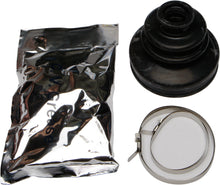 Load image into Gallery viewer, All Balls CV boot kit for drive shaft, showing a rubber CV boot and metal clamps, designed for vehicle drivetrain repair.