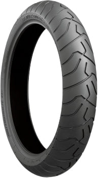 Bridgestone Battlax BT028-G motorcycle front tire 120/70R18 radial tire with 59V rating, mounted on a wheel.
