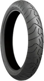 Bridgestone Battlax BT028-G motorcycle front tire 120/70R18 radial tire with 59V rating, mounted on a wheel.
