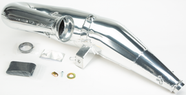 Straightline Performance single pipe ceramic exhaust for enhanced vehicle performance, shown in the image.