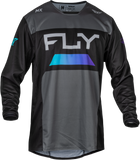 Fly Racing Kinetic Reload Jersey Charcoal/Black/Blue Iridium Lg 377-520L