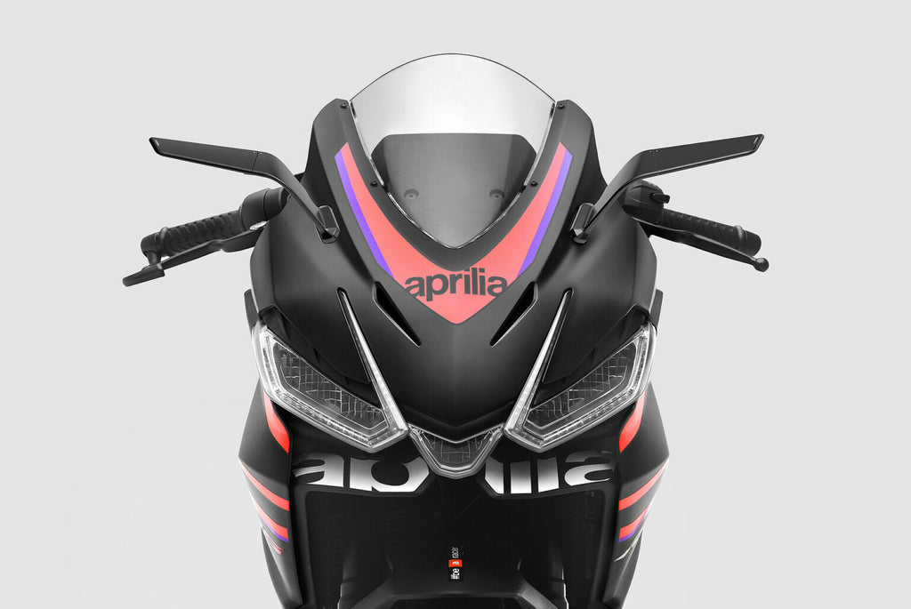 Pair of RIZOMA Stealth Sport Mirrors in black, featuring sleek, aerodynamic design for motorcycle or vehicle side view.
