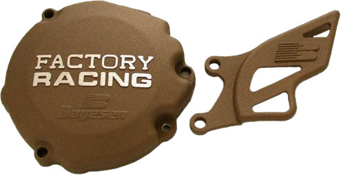 Boyesen Factory Racing Ignition Cover Magnesium for motorcycles, featuring a sleek metallic finish and precise fit.