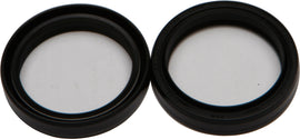 All Balls suspension fork seal kit 22-55121 showing black rubber seals and metal components for motorcycle suspension repair.