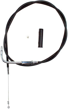 Motion Pro Black Vinyl Idle Cable 70-6345 for motorcycle hydraulic control lines, showing the durable black vinyl exterior and connectors.