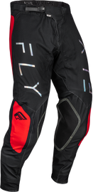 Fly Racing Evolution Dst Pants in black and red, size 36, featuring durable riding gear with reinforced panels and adjustable waist.