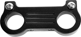 Accutronix black T-Bar gauge mount for 1.25-inch handlebars, designed for motorcycle instrumentation and accessories.