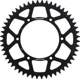 Supersprox aluminum rear sprocket for Yamaha YZ250, 52-tooth, black, 520 chain, durable motorcycle part.