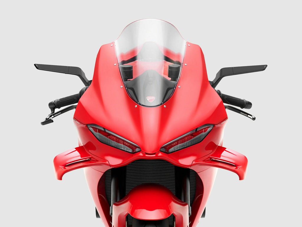 Pair of RIZOMA Stealth Sport Mirror Black Ducati 58-BSS043B motorcycle mirrors showing sleek aerodynamic design
