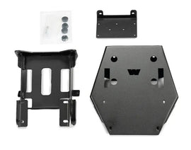 Warn front bumper winch mount bracket for off-road vehicles, designed for secure winch installation and durability.