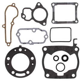 Vertex Top End Gaskets 681-0233 set showing multiple gaskets and seals for engine top end repair.