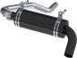 MBRP Exhaust single slip-on system with 4.25-inch black performance muffler, visible exhaust pipe and branded components.